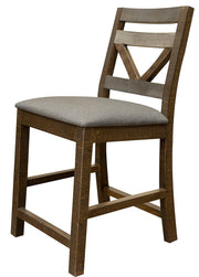 Loft - 24” Barstool (Set of 2) - Two Tone Gray / Brown