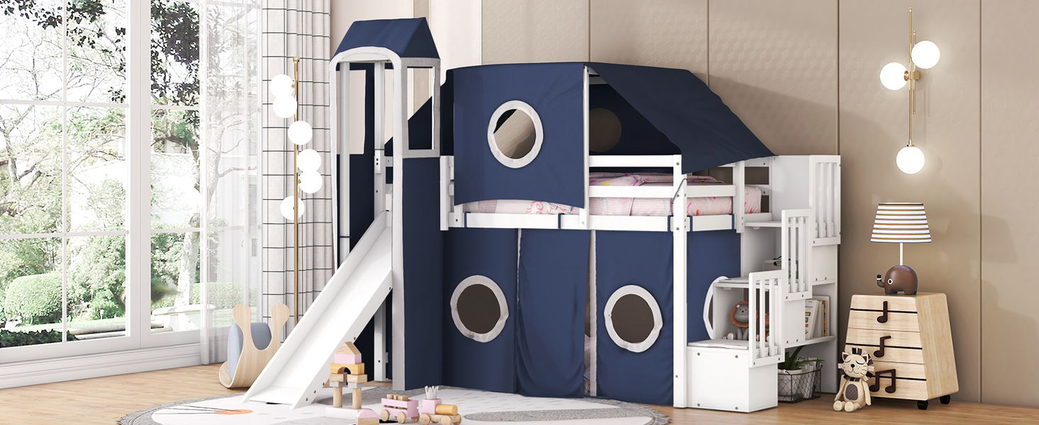 Loft Bed With Tent And Tower