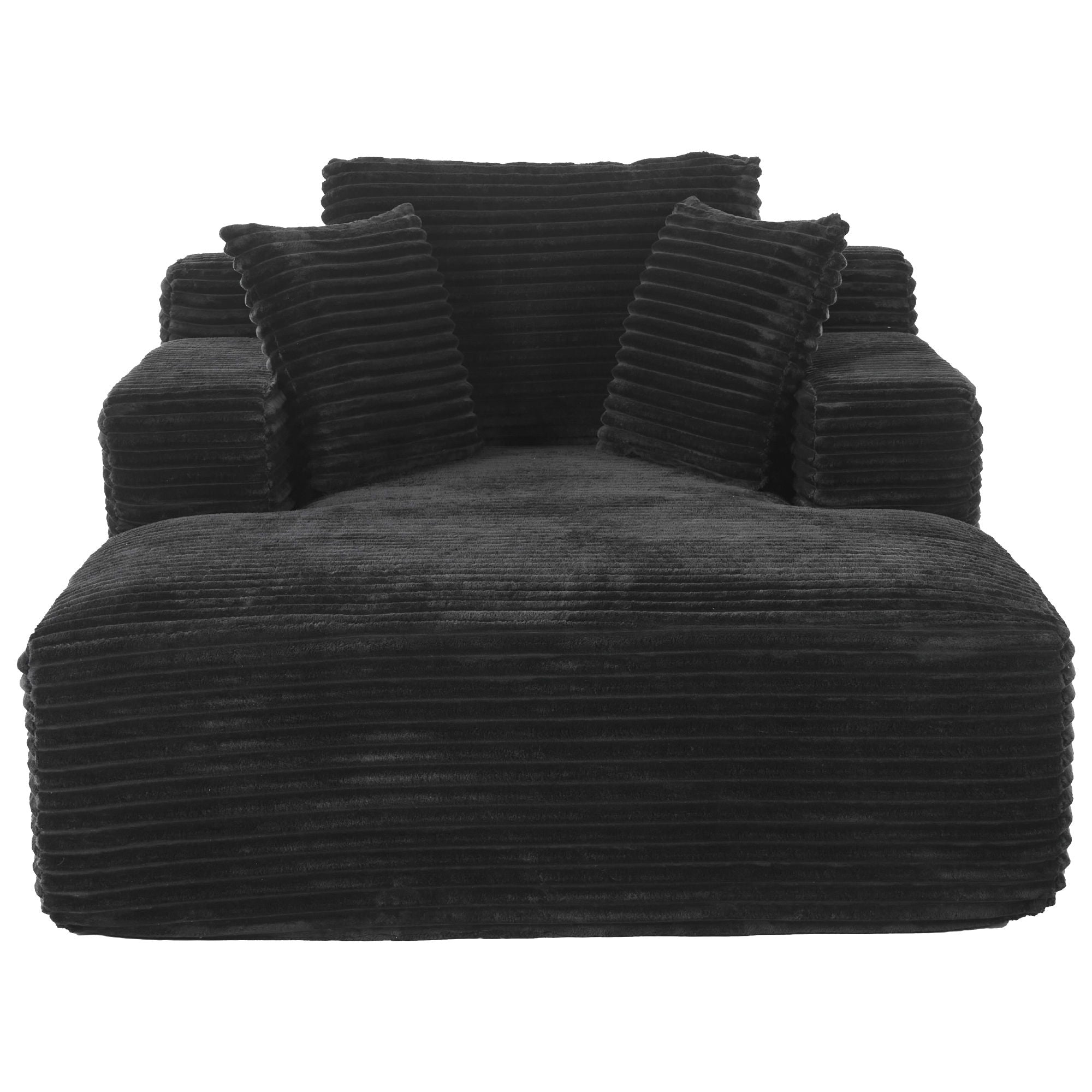 Modern Full Compressed Chaise Lounge Sofa Bed With Removable Pillows