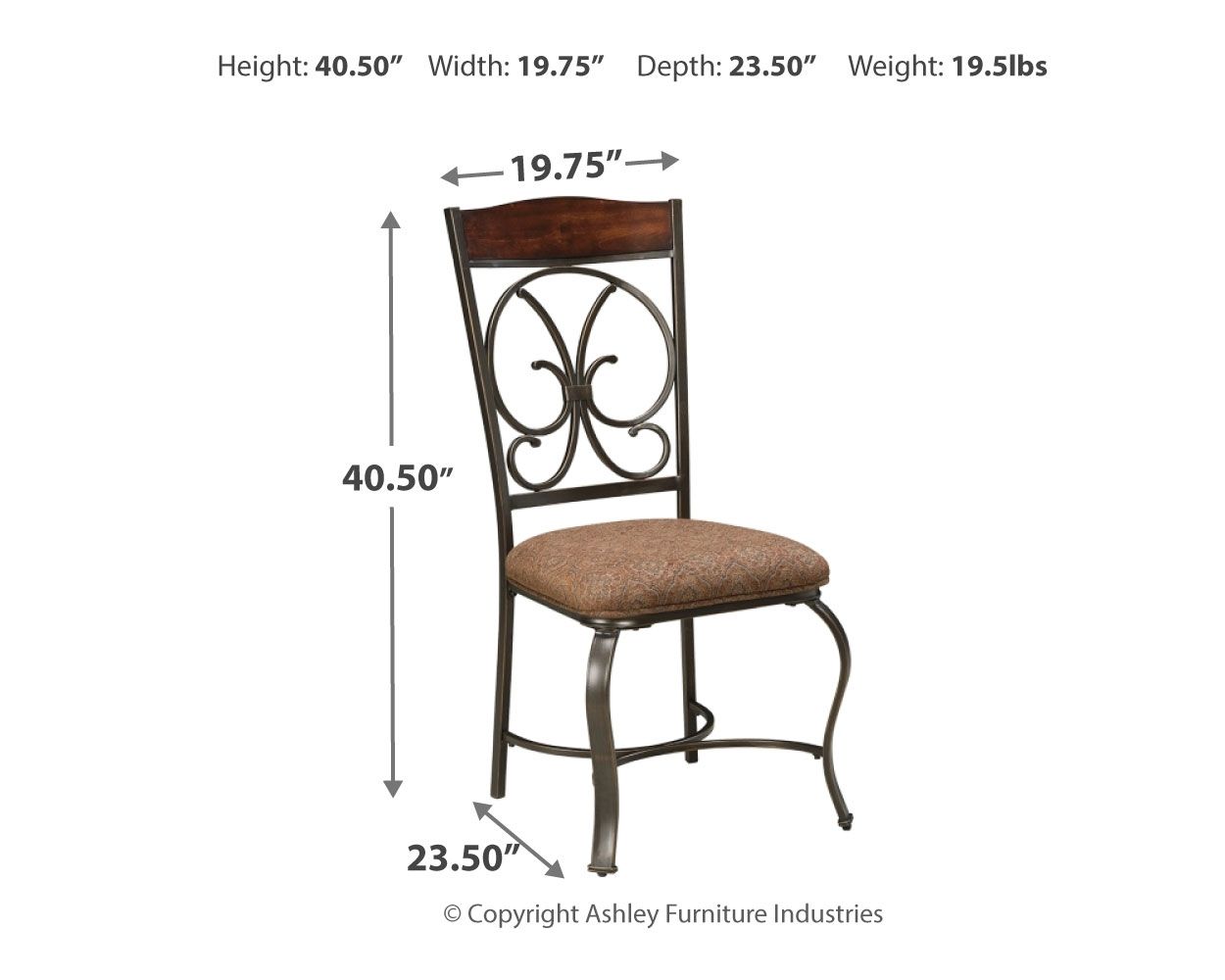 Signature Design by Ashley® Glambrey - Brown - Dining Uph Side Chair (Set of 4) | Meri Furniture