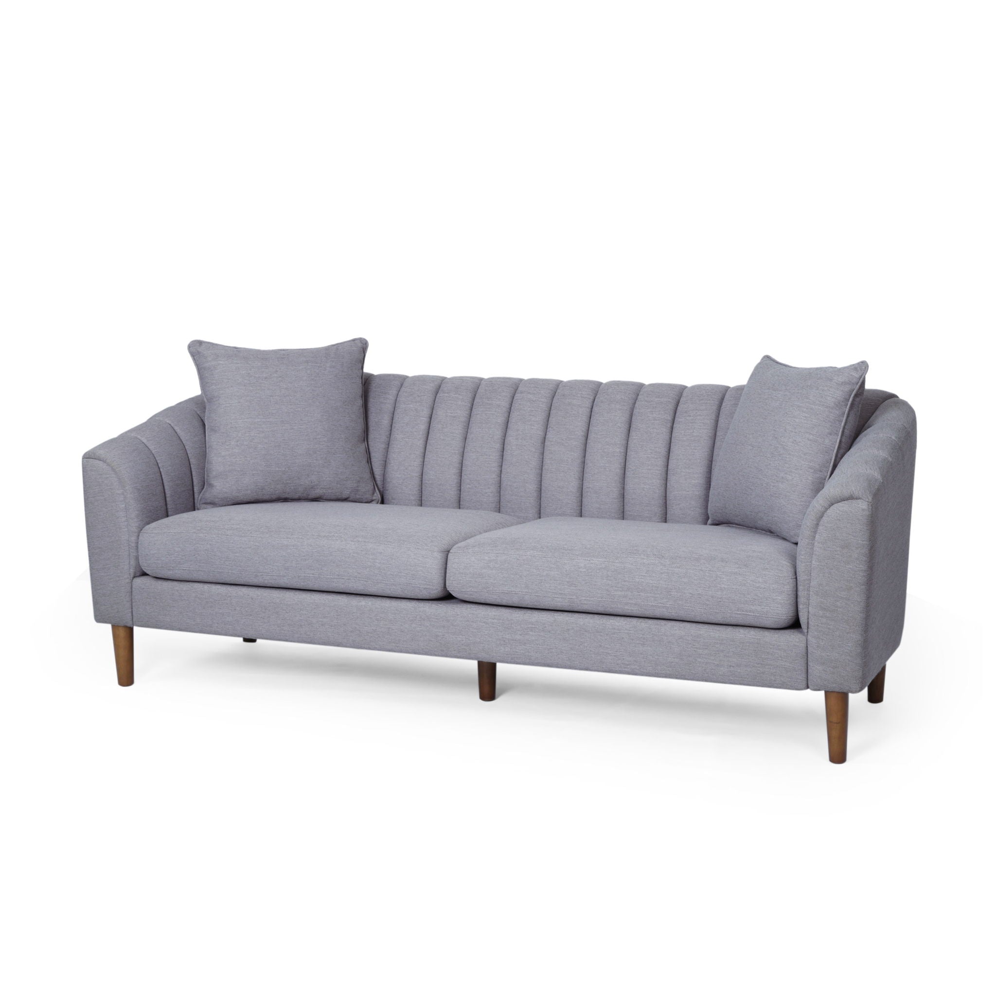 Contemporary 3 Seater Sofa With Plush Accents