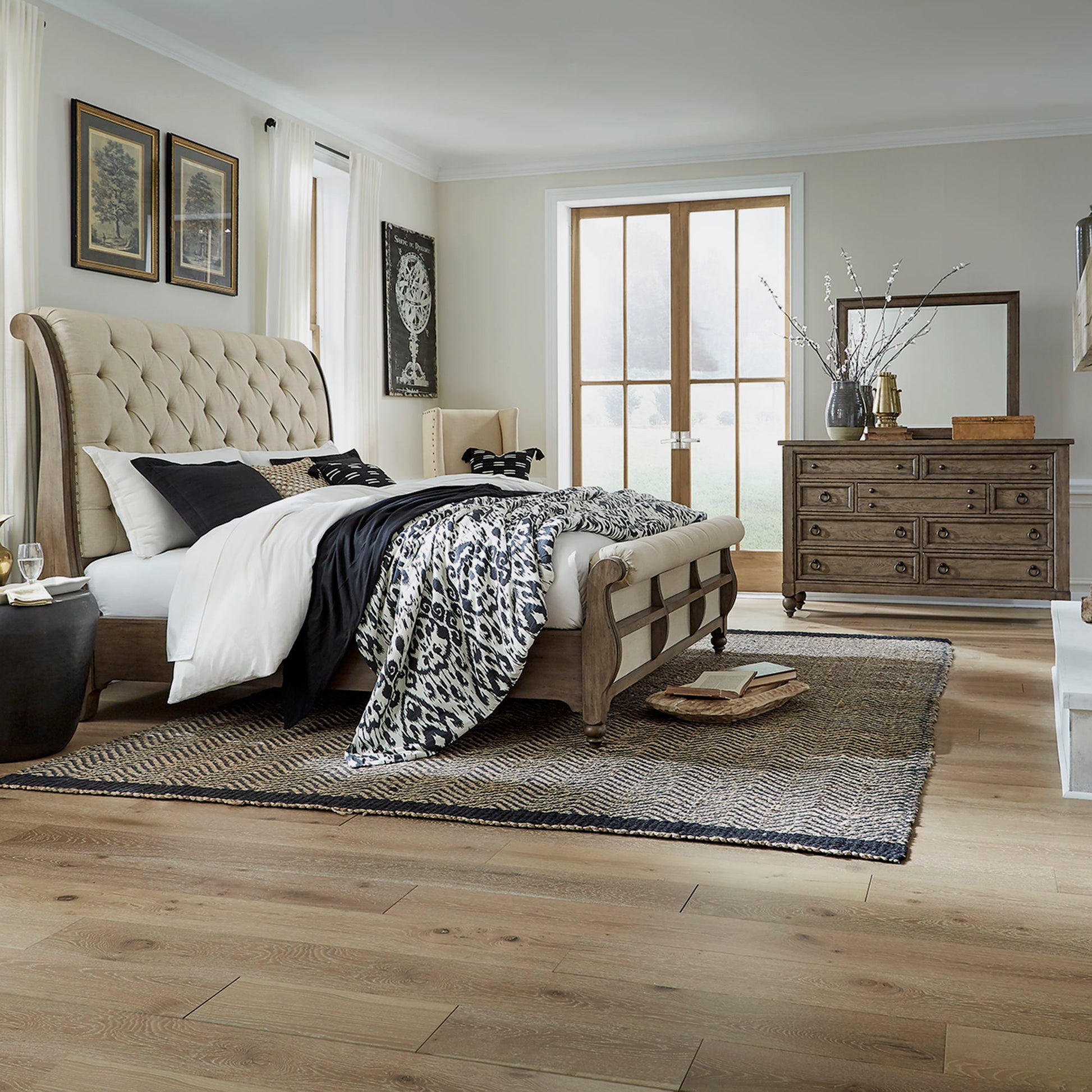Liberty Furniture Americana Farmhouse - Sleigh Bedroom Set | Meri Furniture