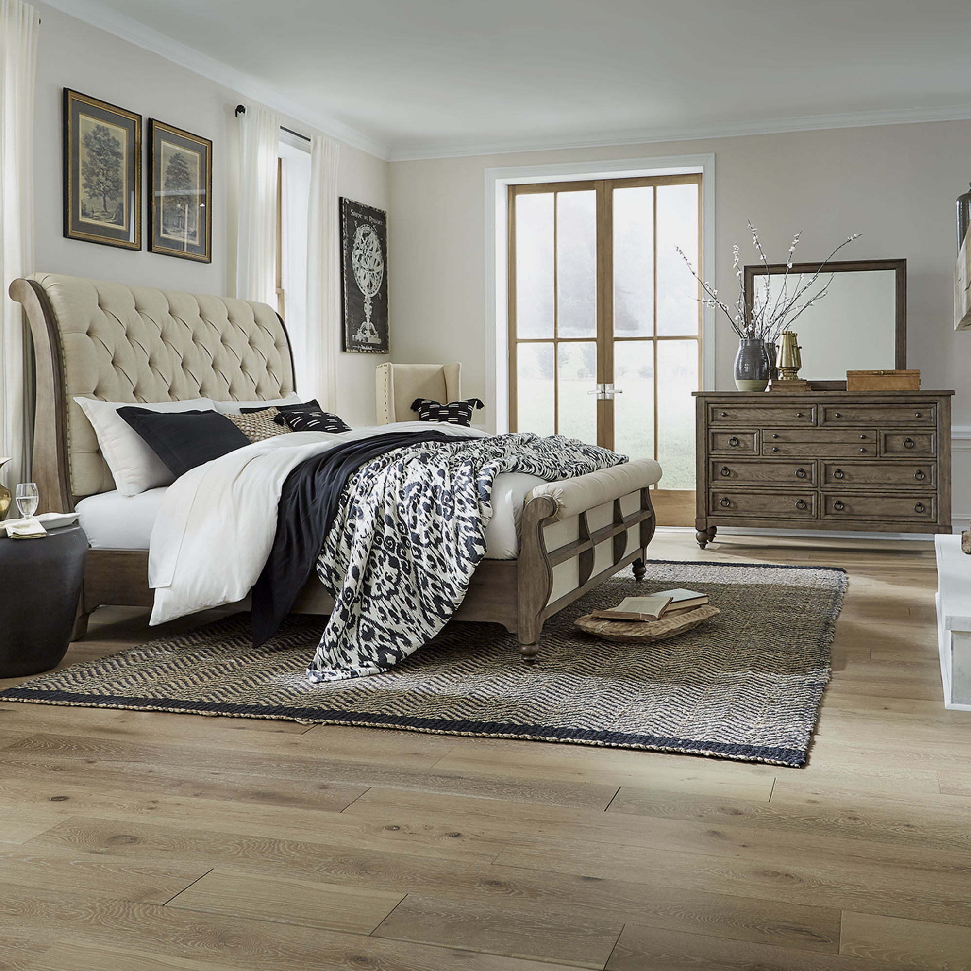 Liberty Furniture Americana Farmhouse - Sleigh Bedroom Set | Meri Furniture