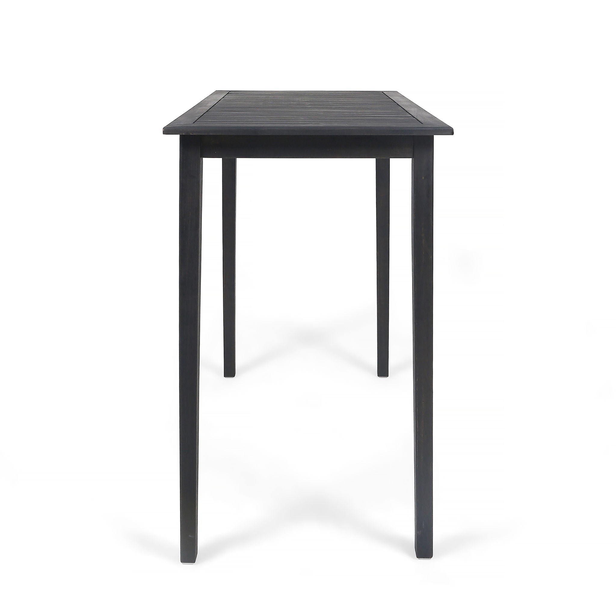 Outdoor Minimalist Acacia Wood Rectangle Bar Table