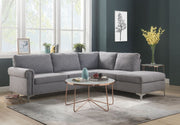 ACME Melvyn - Sectional Sofa - Gray Fabric | Meri Furniture