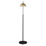 Gloria - Arched Dome Shade Metal Floor Lamp Black - Gold