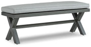 Signature Design by Ashley® Elite Park - Gray - Bench With Cushion | Meri Furniture