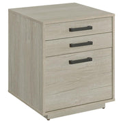 Coaster Fine Furniture Loomis - 3-Drawer Home Office File Cabinet - Whitewashed Gray | Meri Furniture