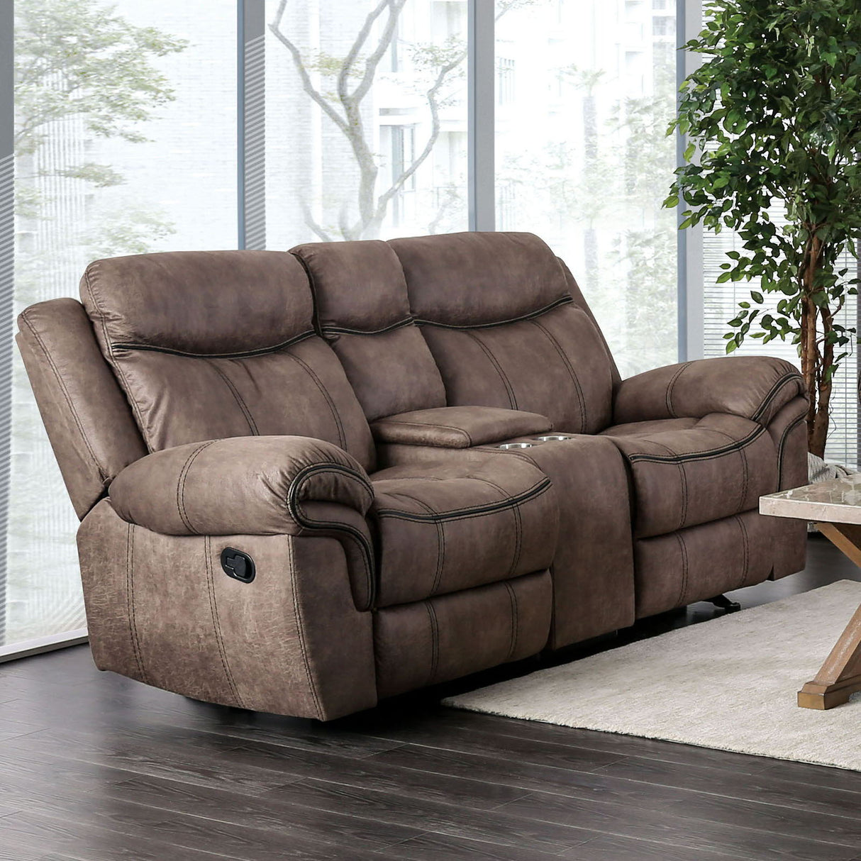 Celia - Loveseat - Brown