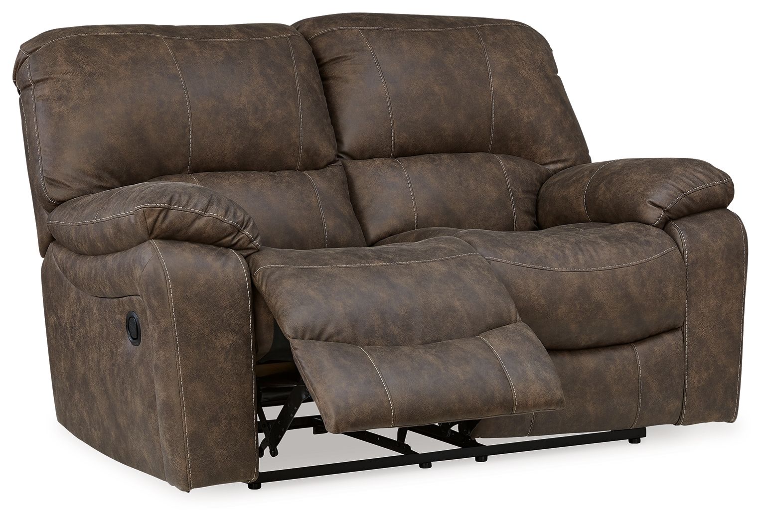 Signature Design by Ashley® Kilmartin - Chocolate - Reclining Loveseat | Meri Furniture