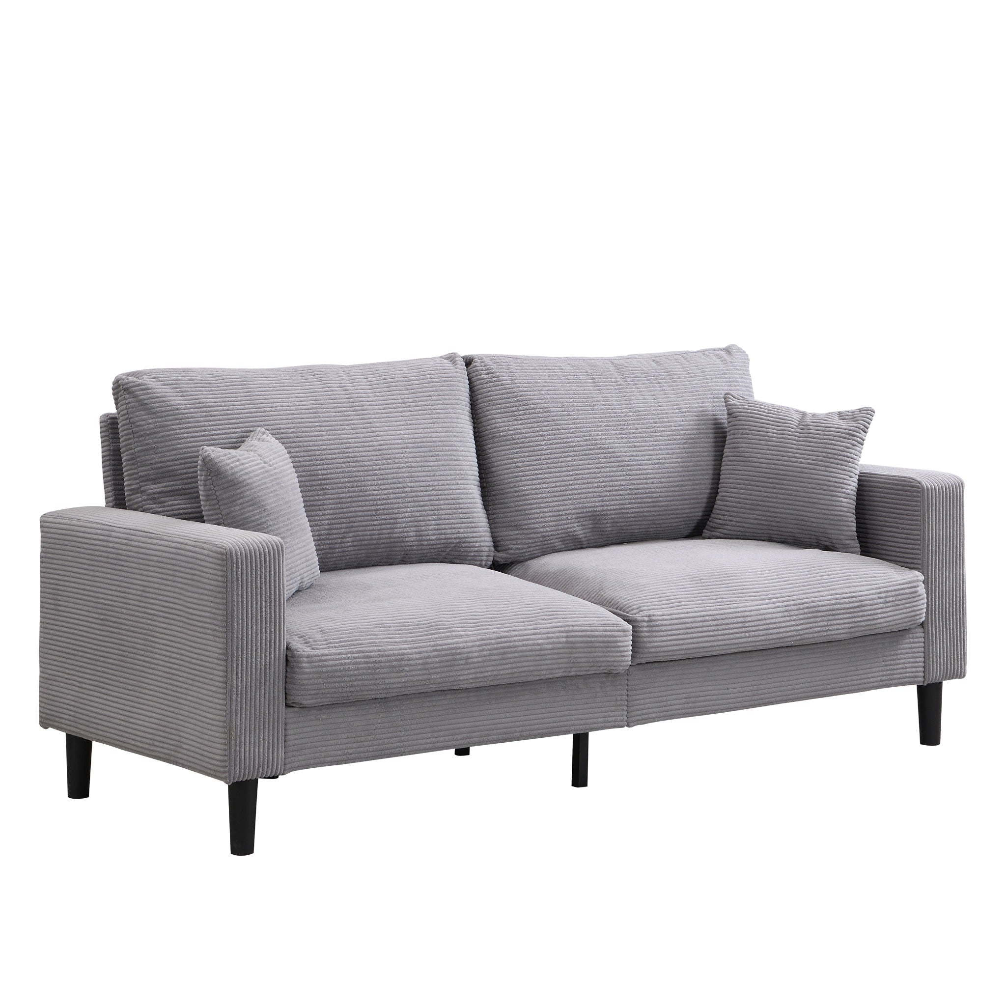 Modern Upholstered 3 Seat Sofa, High Resilience