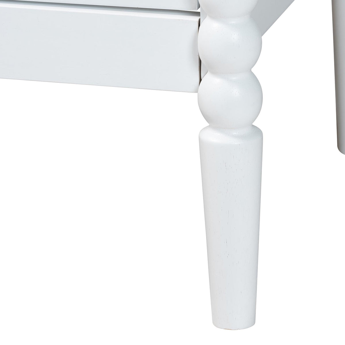 Lucera Mid-Century White Full Size 3-Piece Bobbin Bedroom Set