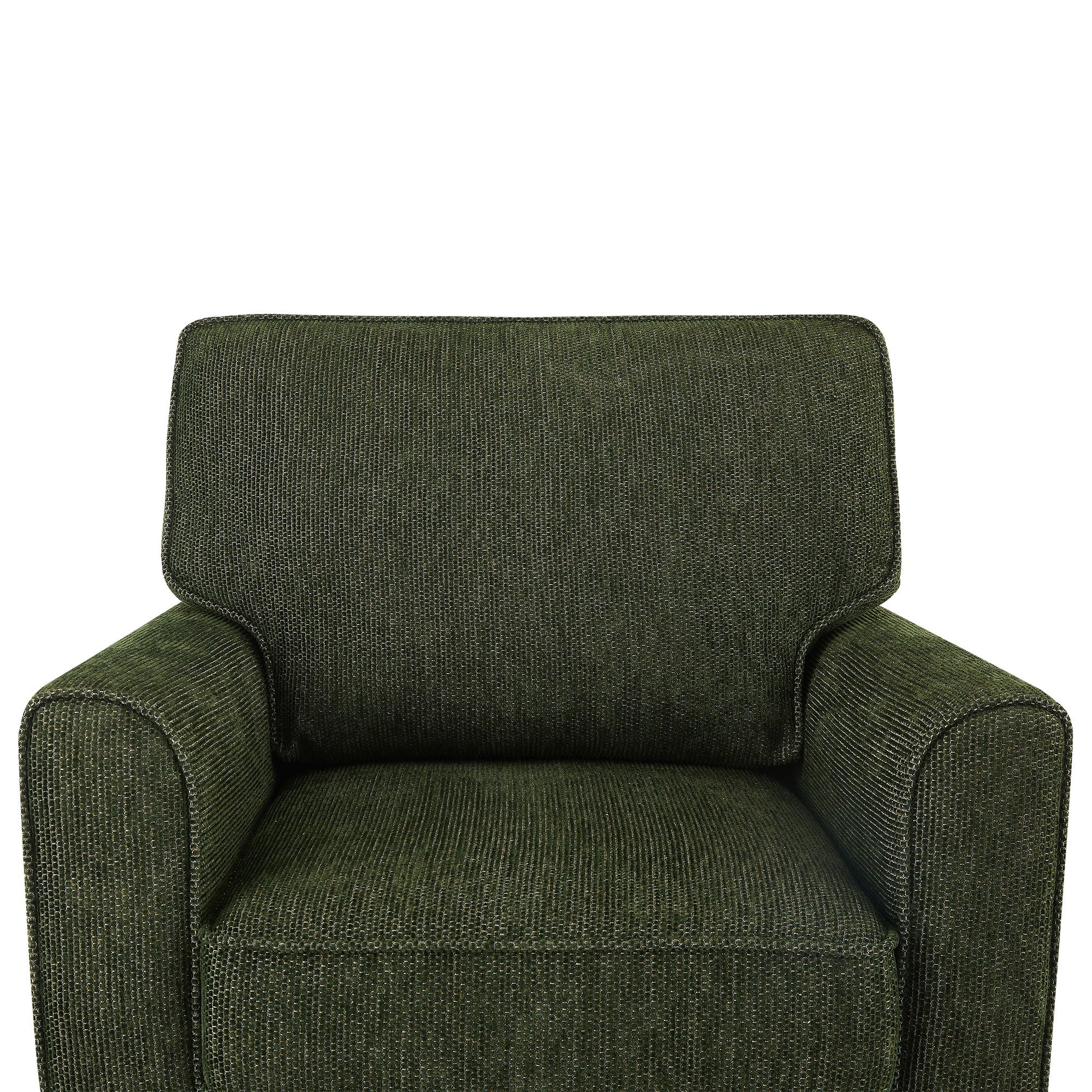 360° Swivel Accent Barrel Armchair With Side Pockets, Compact Design