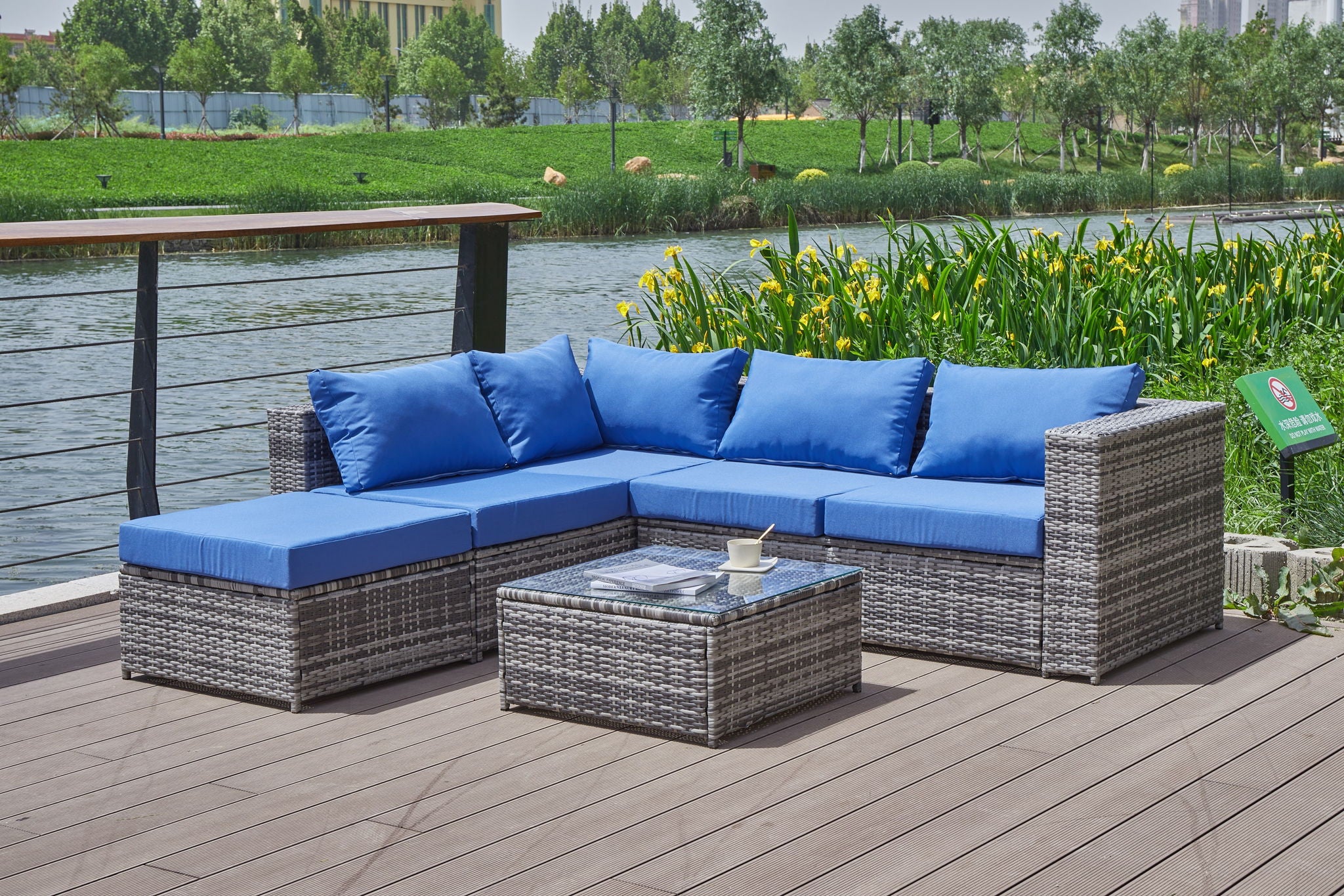 Patio Sofa With Cushions