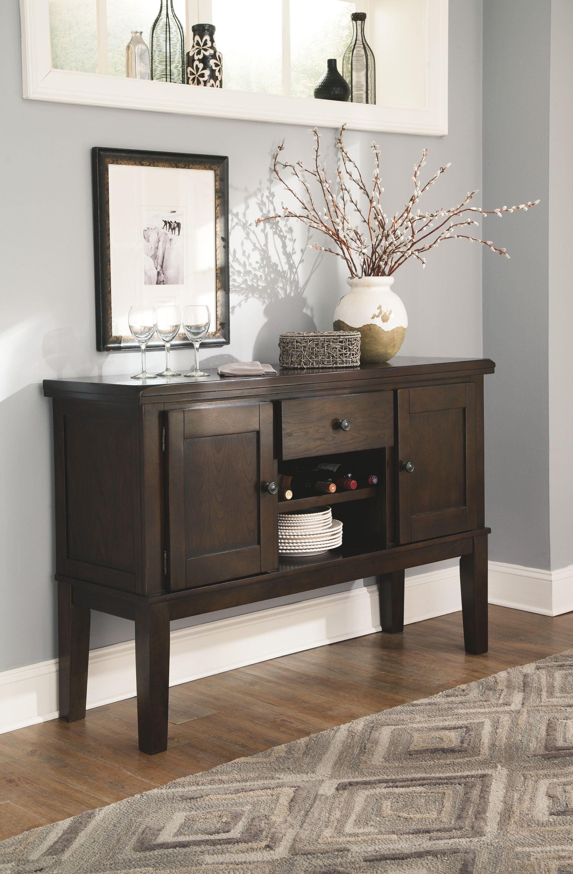 Signature Design by Ashley® Haddigan - Dining Table With Side Chairs | Meri Furniture