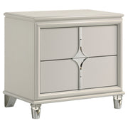 Coaster Fine Furniture Olivia - 2-Drawer Nightstand Bedside Table - Pearl White | Meri Furniture