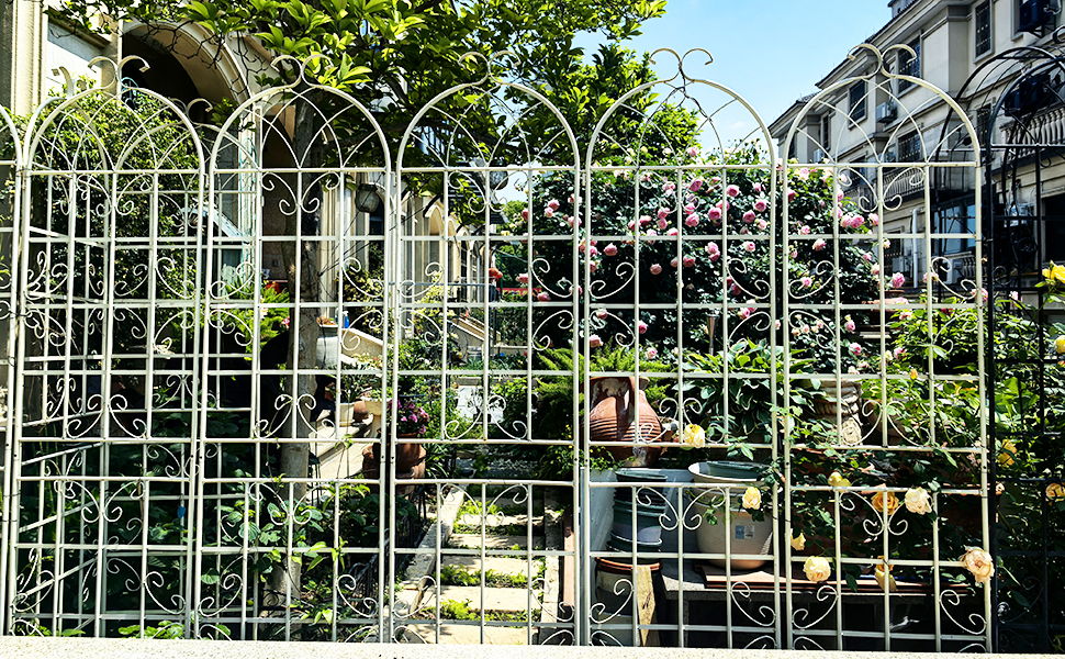 Metal Garden Rustproof Trellis For Climbing Plants Outdoor Flower Support