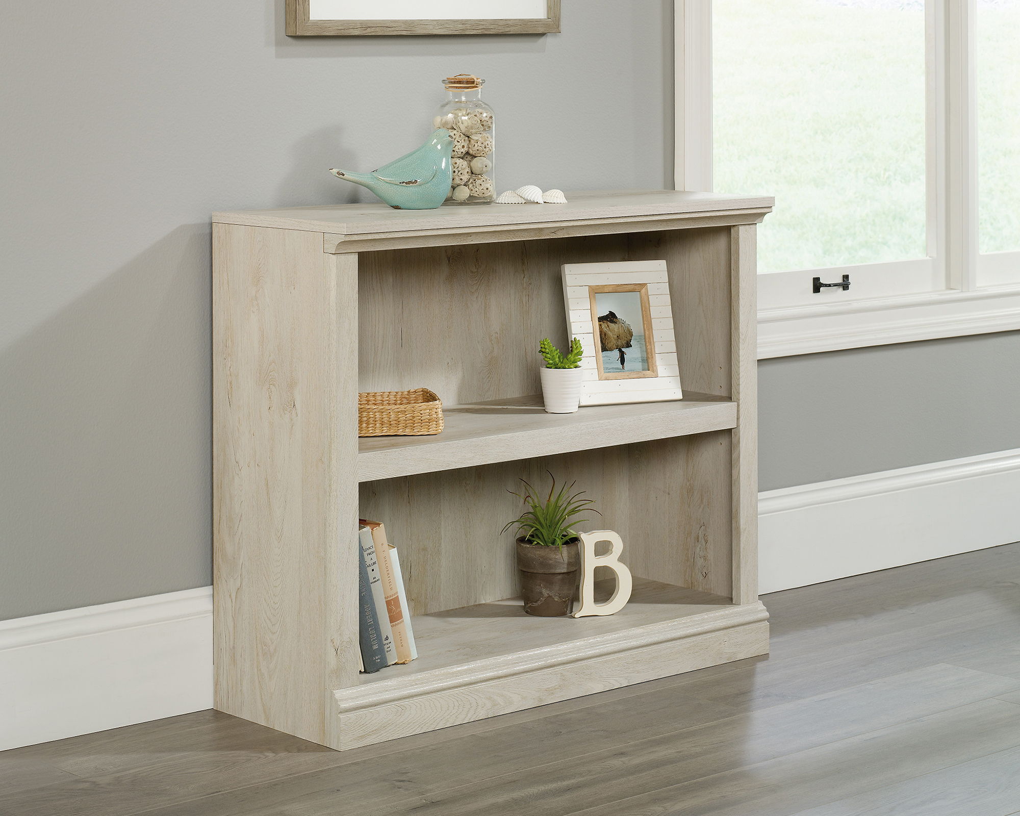 2-Shelf Bookcase Chalked Chestnut