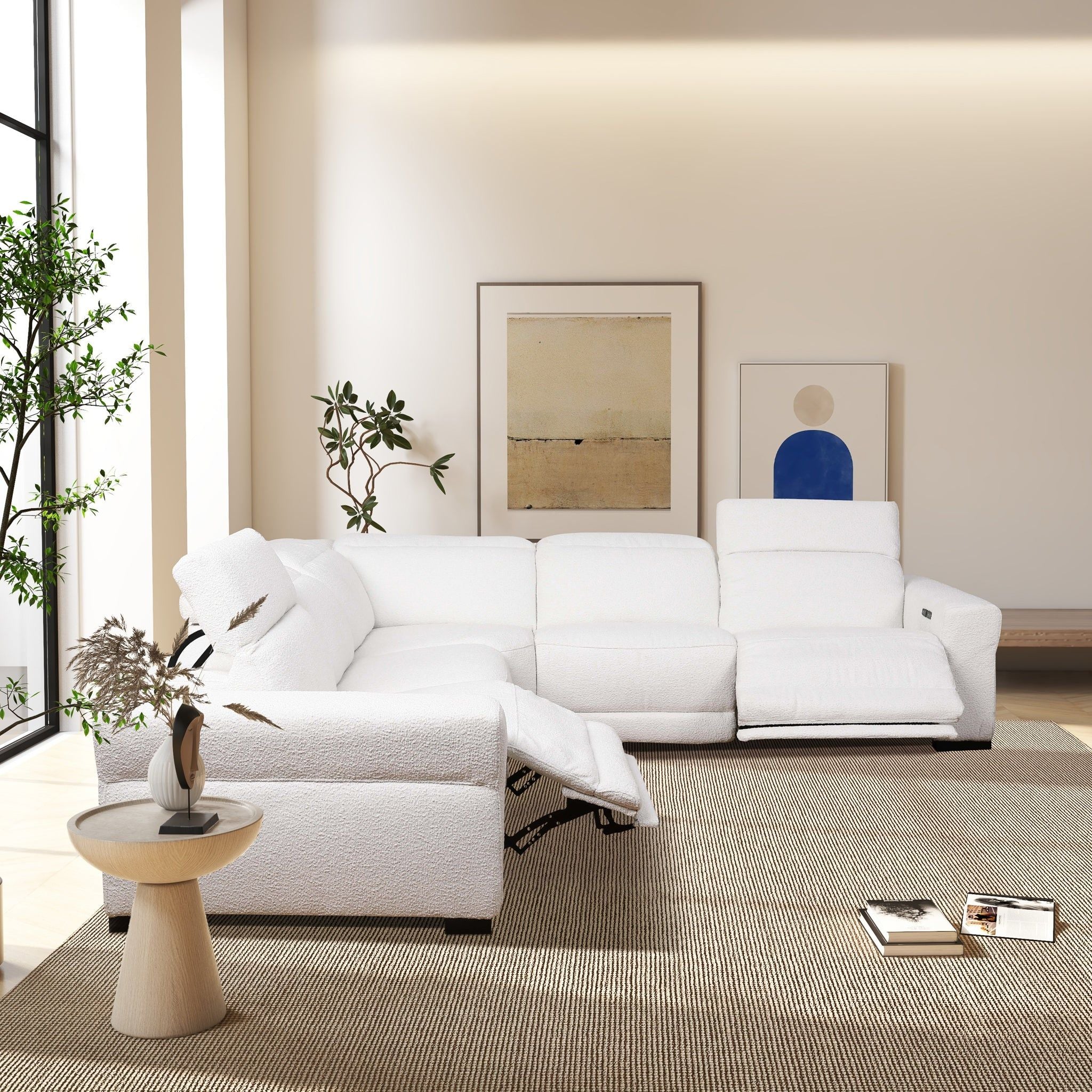Yohan - Reclining Sectional Sofa - White