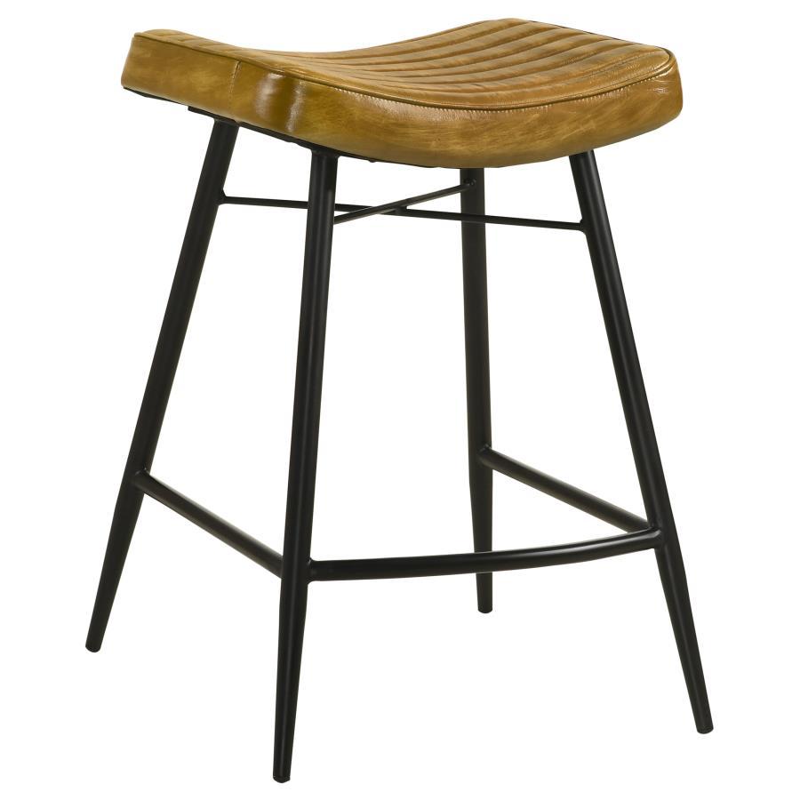 Coaster Fine Furniture Bayu - Leather Upholstered Counter Stool (Set of 2) | Meri Furniture