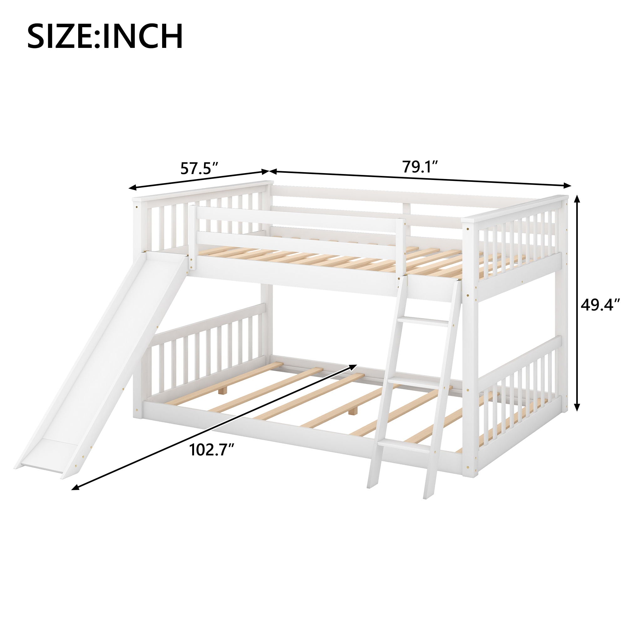 Bunk Bed & Convertible Slide And Ladder