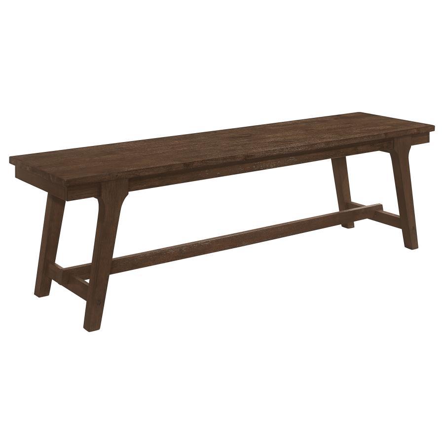 Coaster Fine Furniture Reynolds - Wood Trestle Base Dining Bench - Brown Oak | Meri Furniture
