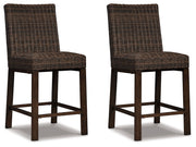 Ashley Furniture Paradise - Medium Brown - Barstool (Set of 2) | Meri Furniture