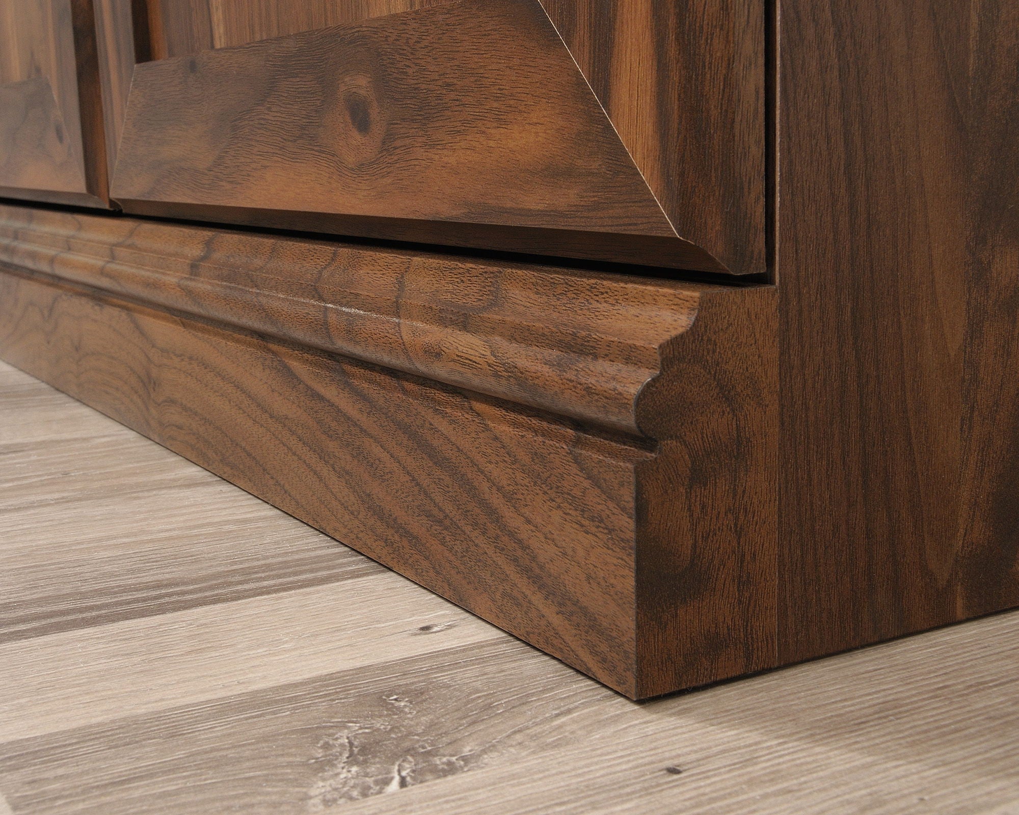 Transitional 3-Shelf Bookcase with Doors