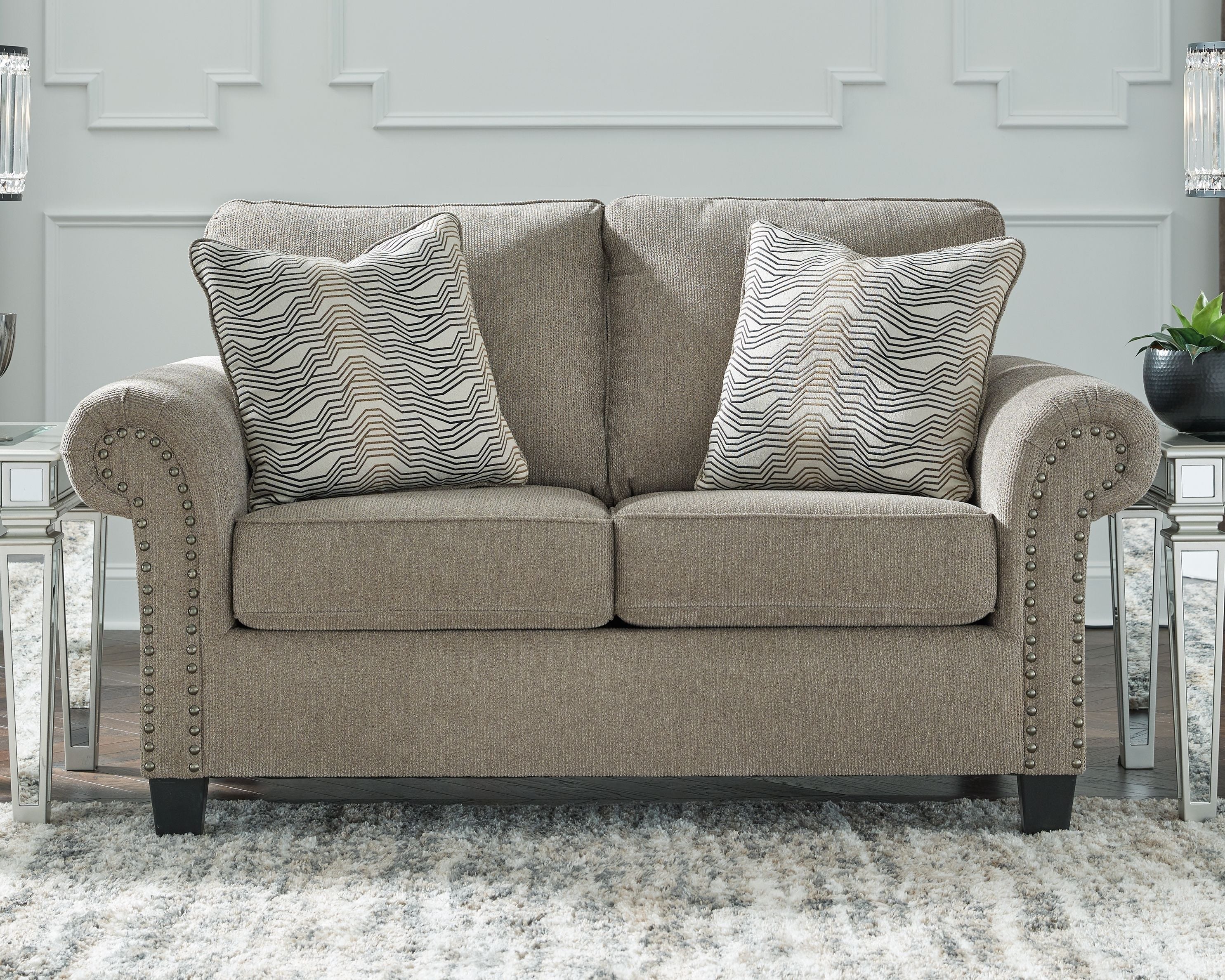 Ashley Furniture Shewsbury - Pewter - Loveseat | Meri Furniture