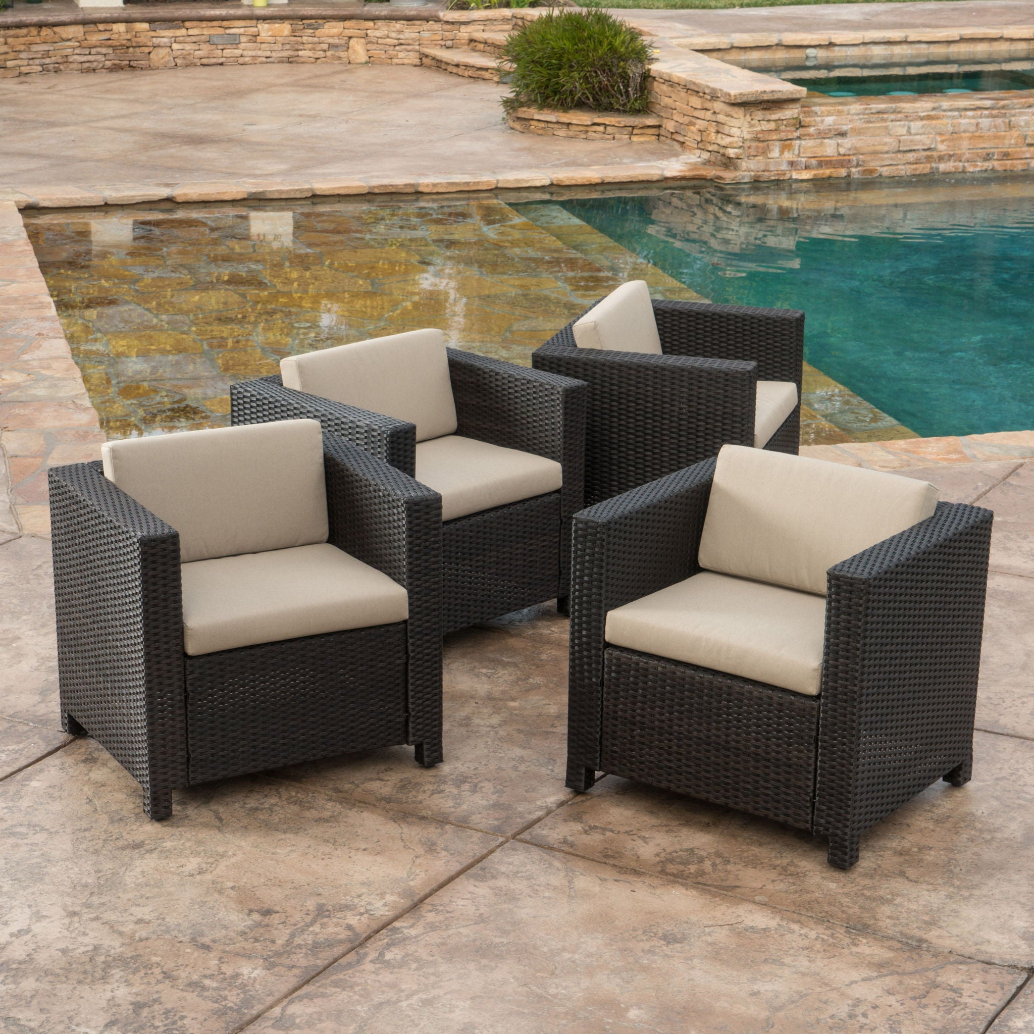 Stylish Outdoor Club Chair With Weather Resistant Cushions