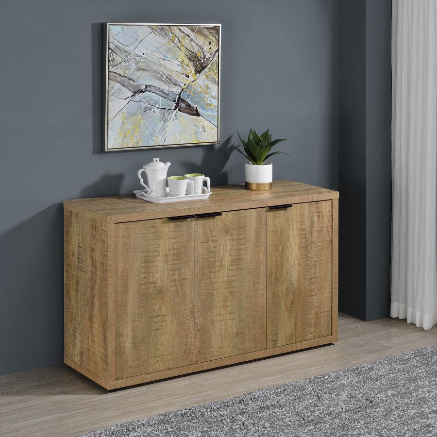 Coaster Fine Furniture Pepita - 3 Door Engineered Wood Accent Cabinet - Mango Brown | Meri Furniture