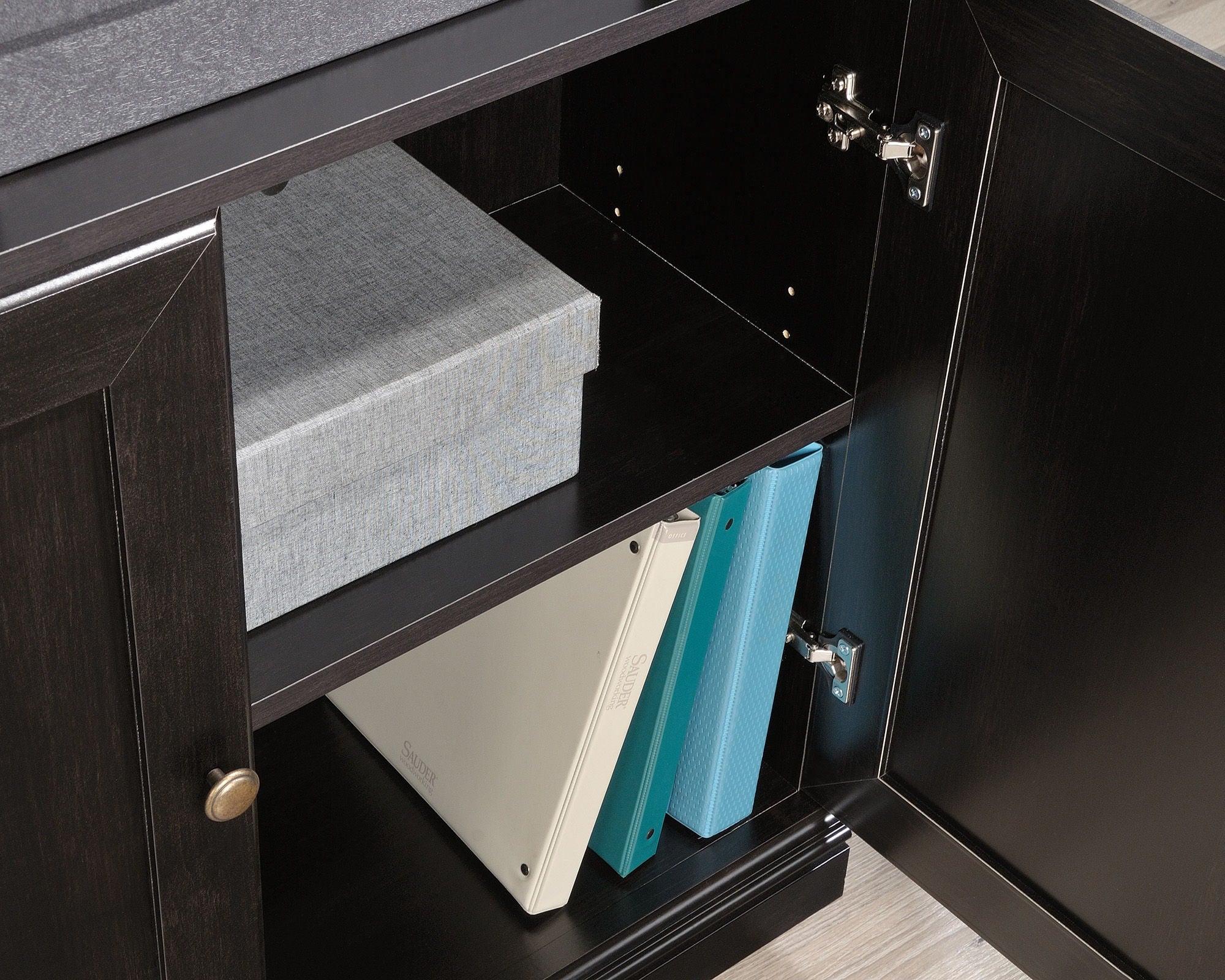 Bookcase With Doors in Estate Black