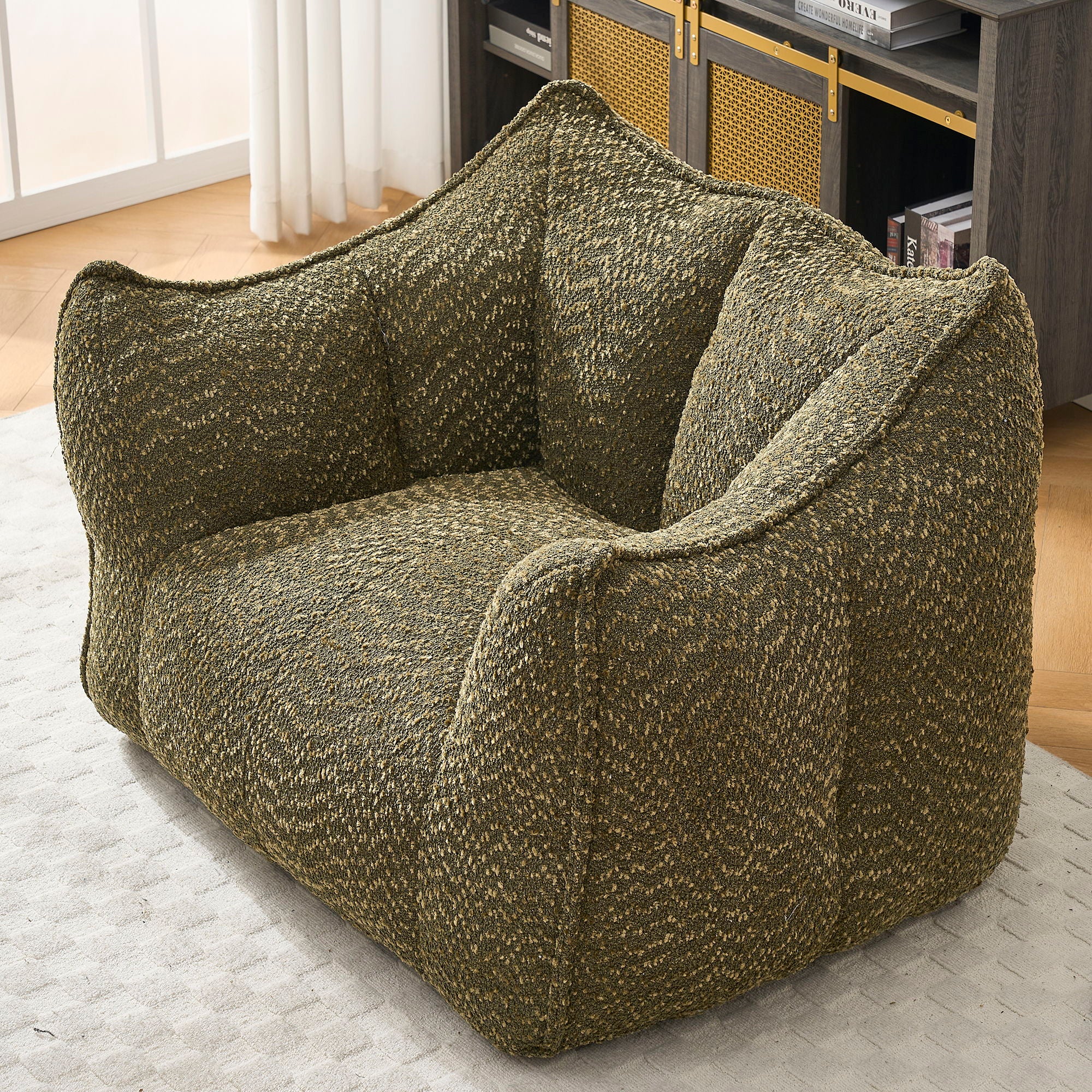 Comfortable Chenille Sofa Chairs With Highly Resilient Foam For Living Rooms And Bedrooms