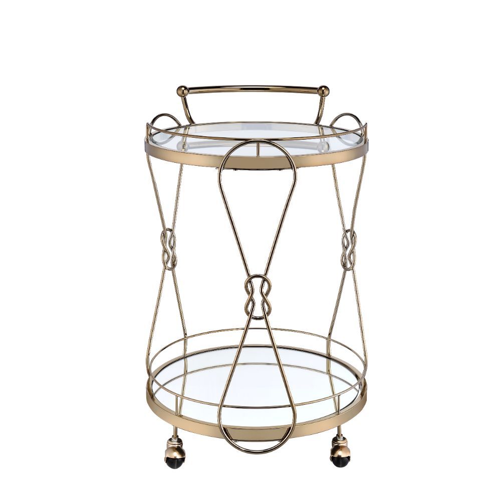 ACME Zekera - Serving Cart - Champagne | Meri Furniture