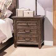 Liberty Furniture Paradise Valley - Nightstand With Charging Station - Dark Brown | Meri Furniture