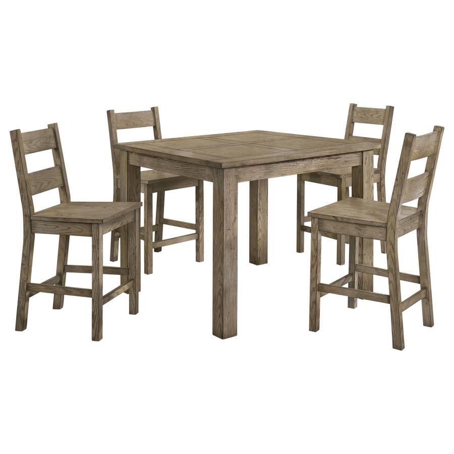 Cardova - 5 Piece Counter Height Dining Table Set - Vineyard Oak