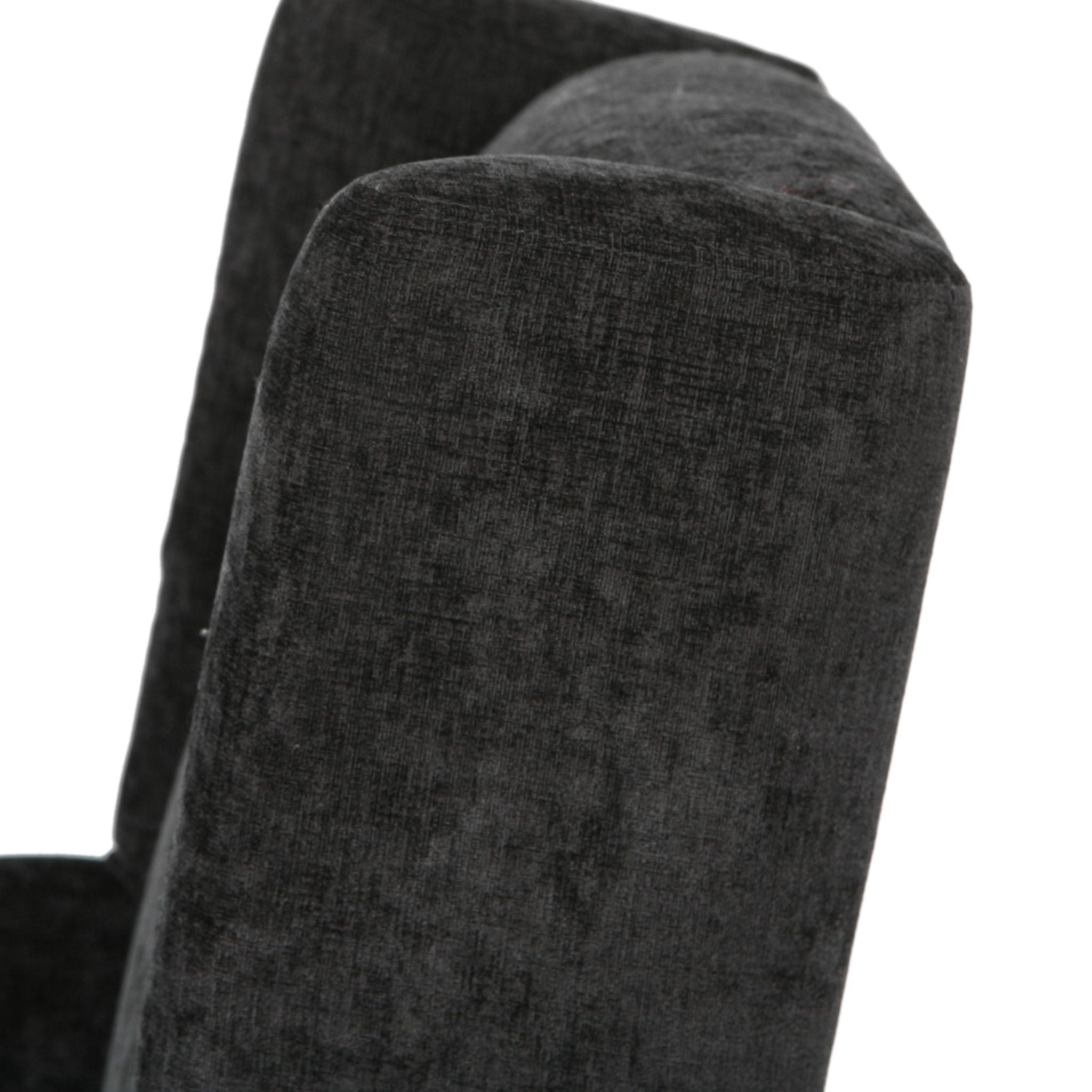 Contemporary Swivel Chair With Wingback Design - Black
