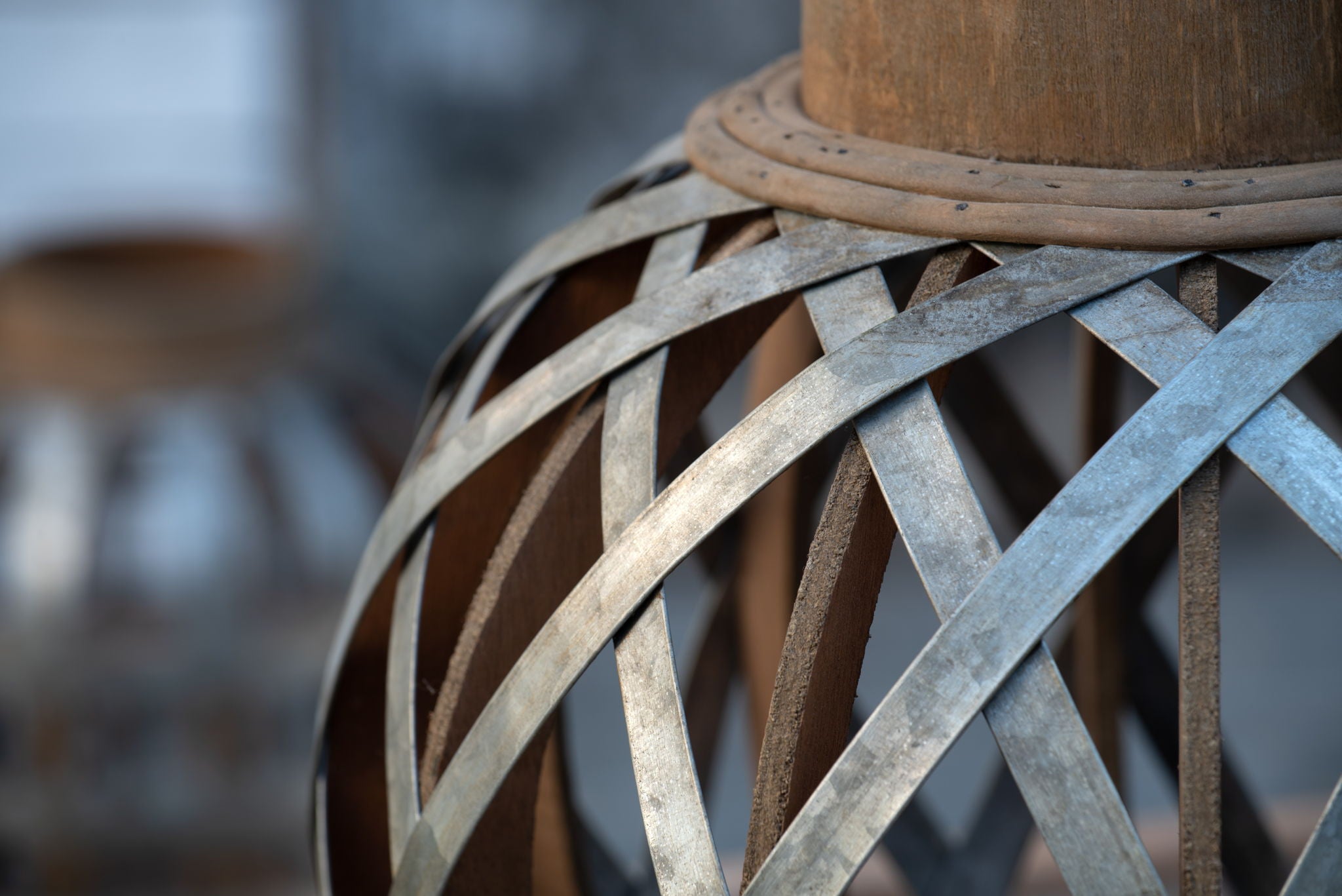 Decorative Lantern With Handle, Wooden Lantern For Indoor Outdoor, Home Garden, Wedding - Silver