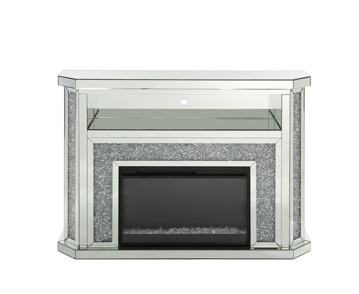 ACME Noralie - Fireplace - Mirrored - 39" | Meri Furniture
