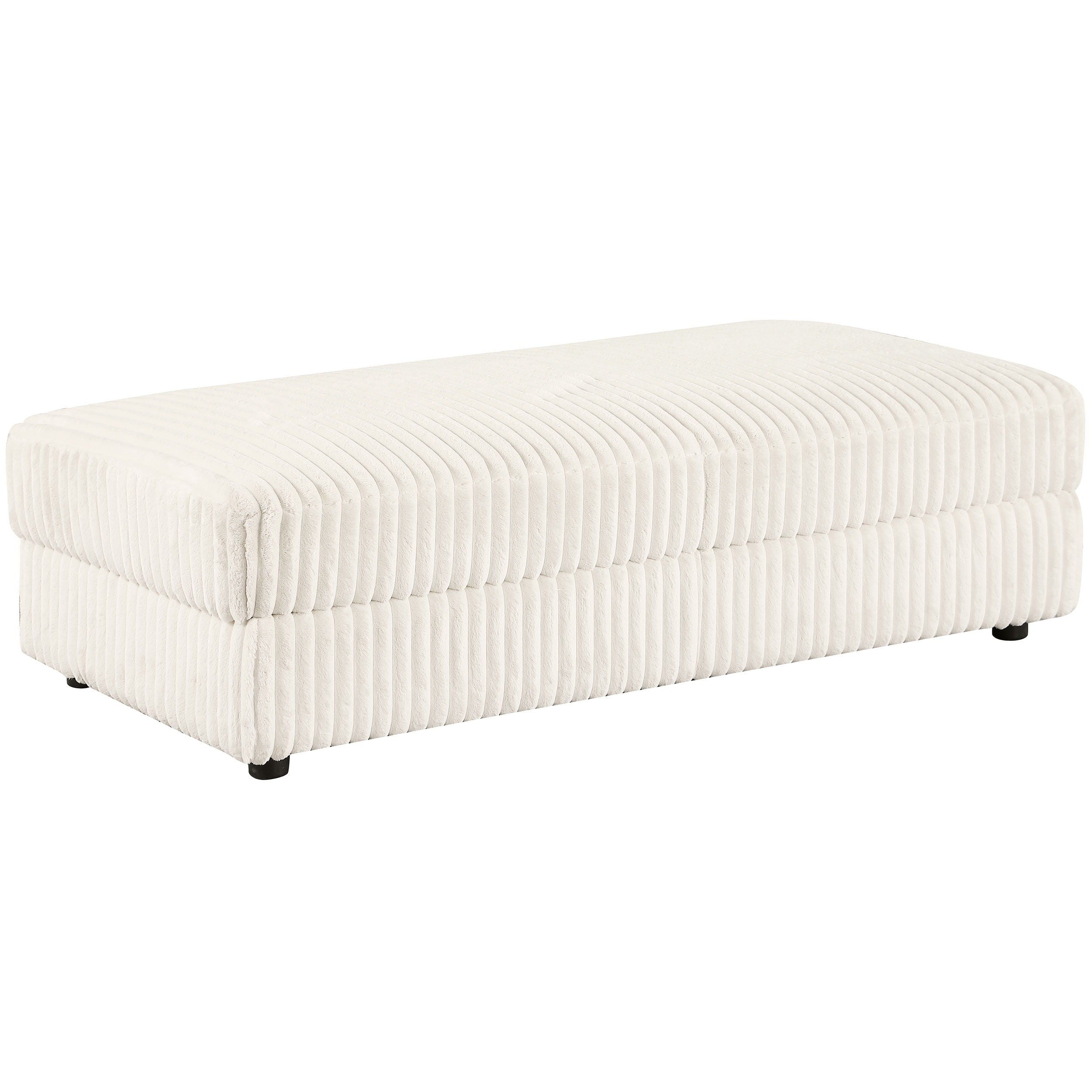 Coaster Fine Furniture Emberson - Upholstered Rectangular Storage Ottoman - Ivory | Meri Furniture