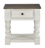 Havalance - White / Gray - Square End Table