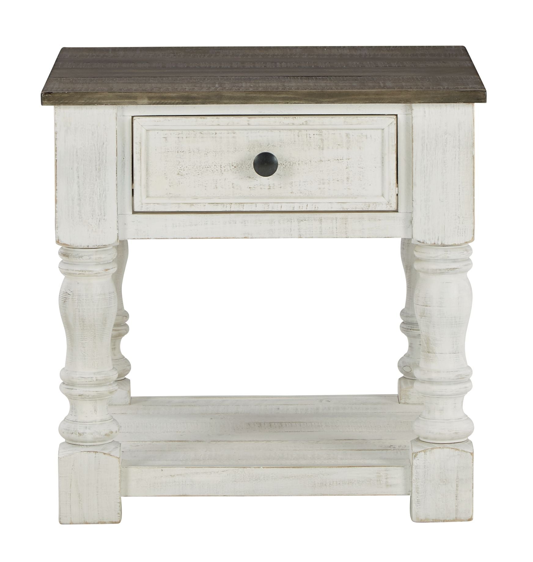 Signature Design by Ashley® Havalance - White / Gray - Square End Table | Meri Furniture