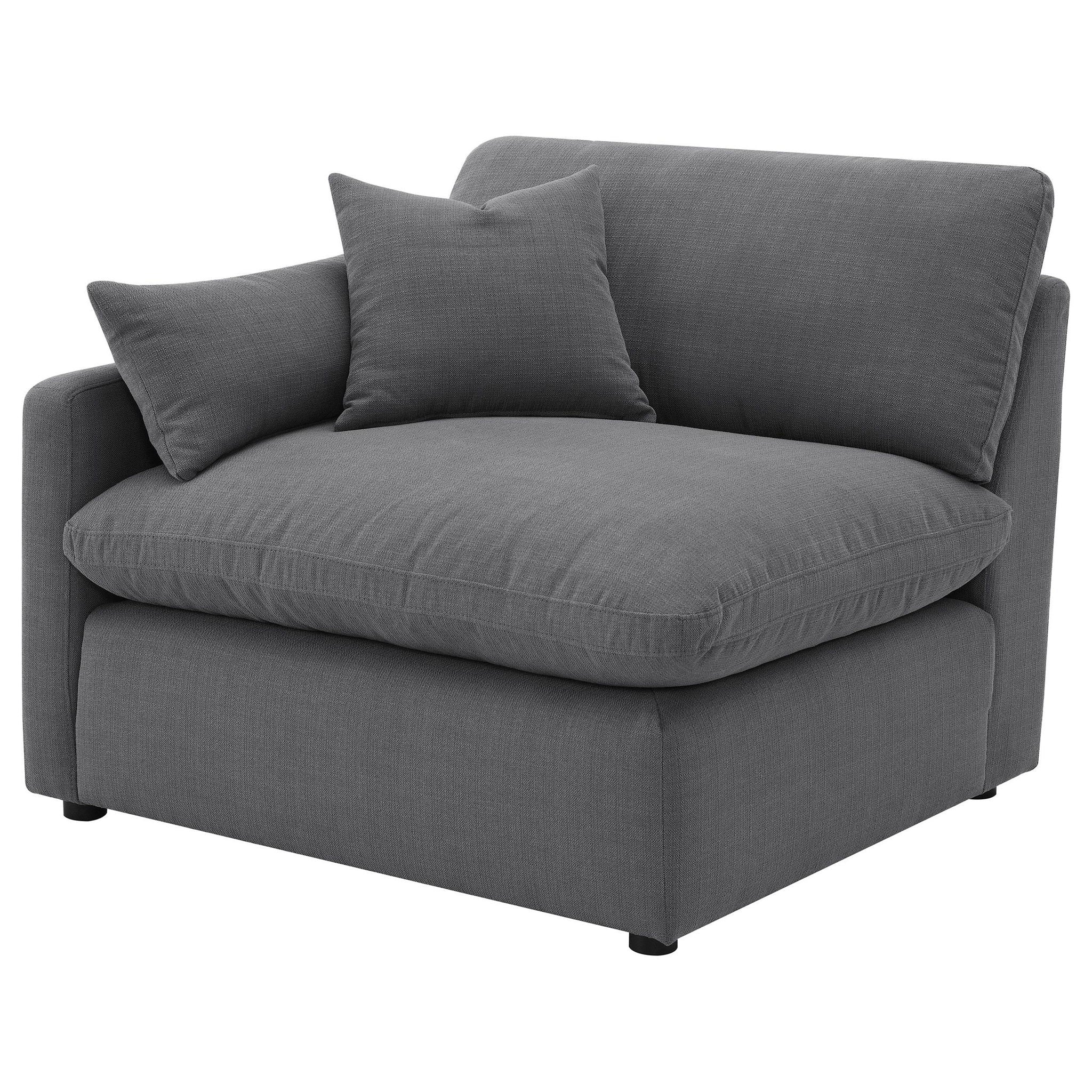 Hobson Upholstered LAF Chair Charcoal