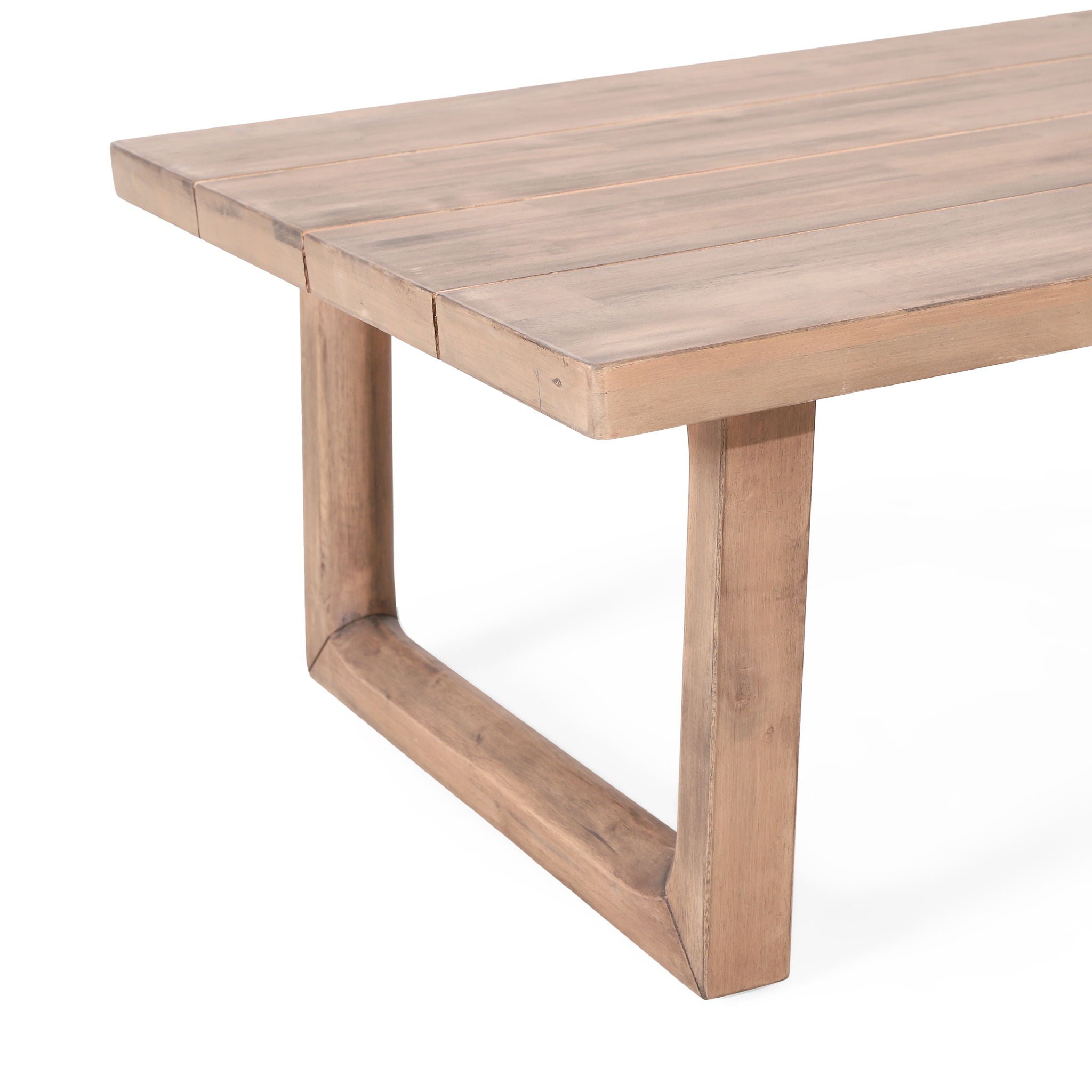 4 Pieces Acacia Wood Patio Furniture Set, Outdoor Furniture With Coffee Table, Patio Conversation Set Deep Seating With Soft Cushion, Porch Chairs For Backyard Porch Balcony - Brown Wash / Beige