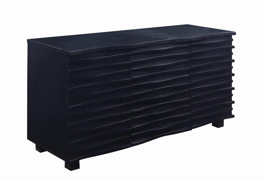 Coaster Fine Furniture Stanton - 3-Drawer Sideboard Buffet Storage Cabinet - Black | Meri Furniture