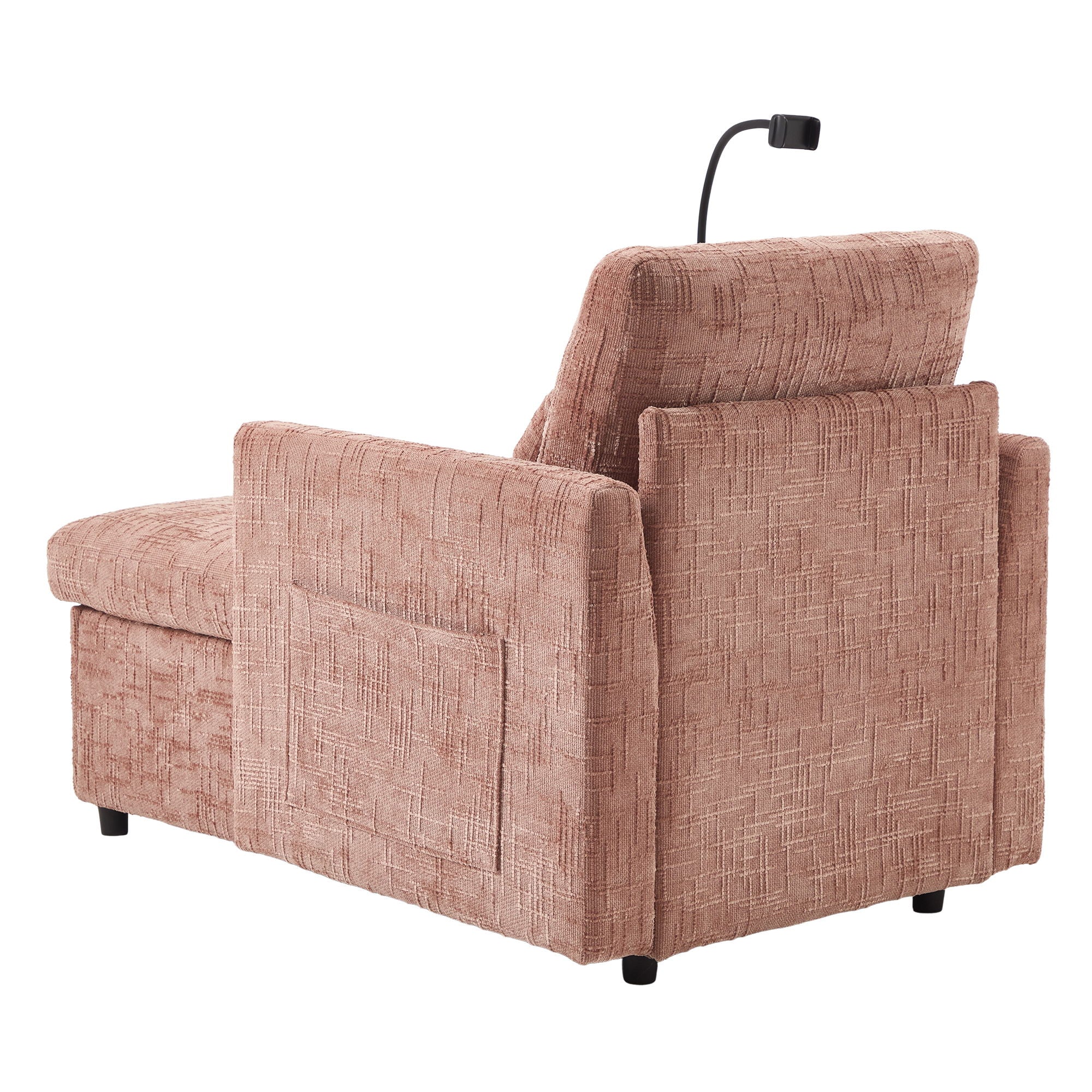 Multifunctional Chenille Recliner Sofa With Storage And Phone Bracket
