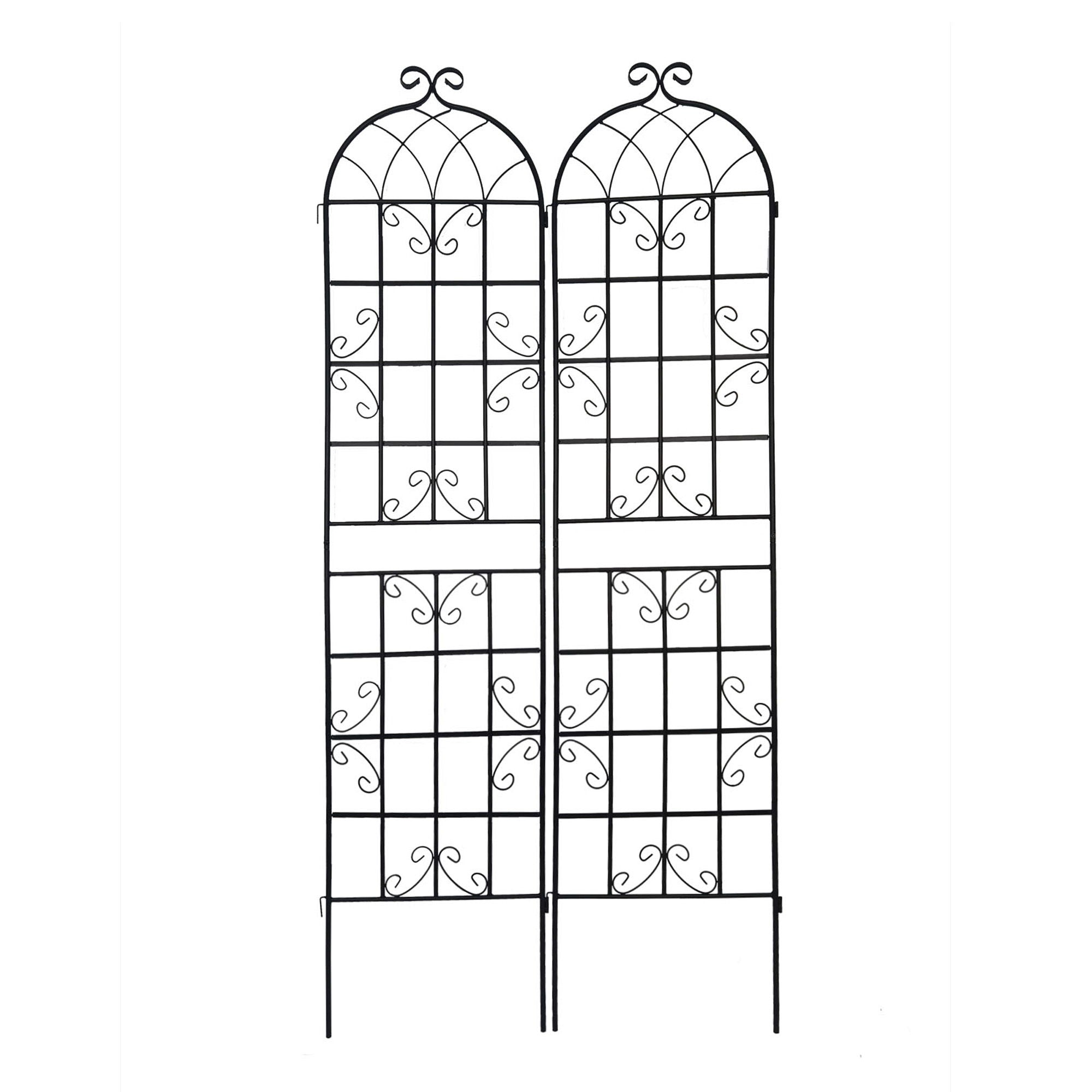 Metal Garden Rustproof Trellis For Climbing Plants Outdoor Flower Support