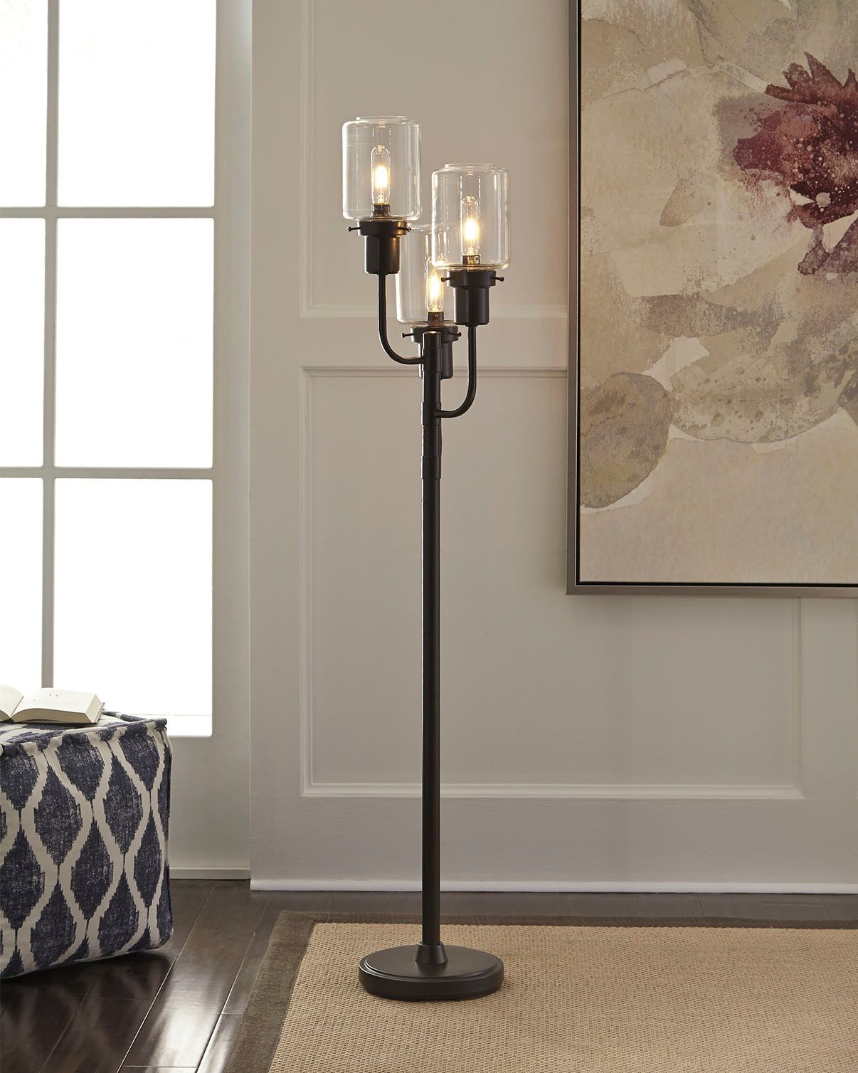 Ashley Furniture Jaak - Bronze Finish - Metal Floor Lamp | Meri Furniture