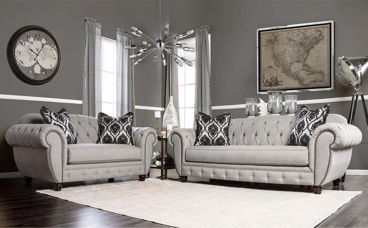 Furniture of America Viviana - Sofa - Gray / Black | Meri Furniture