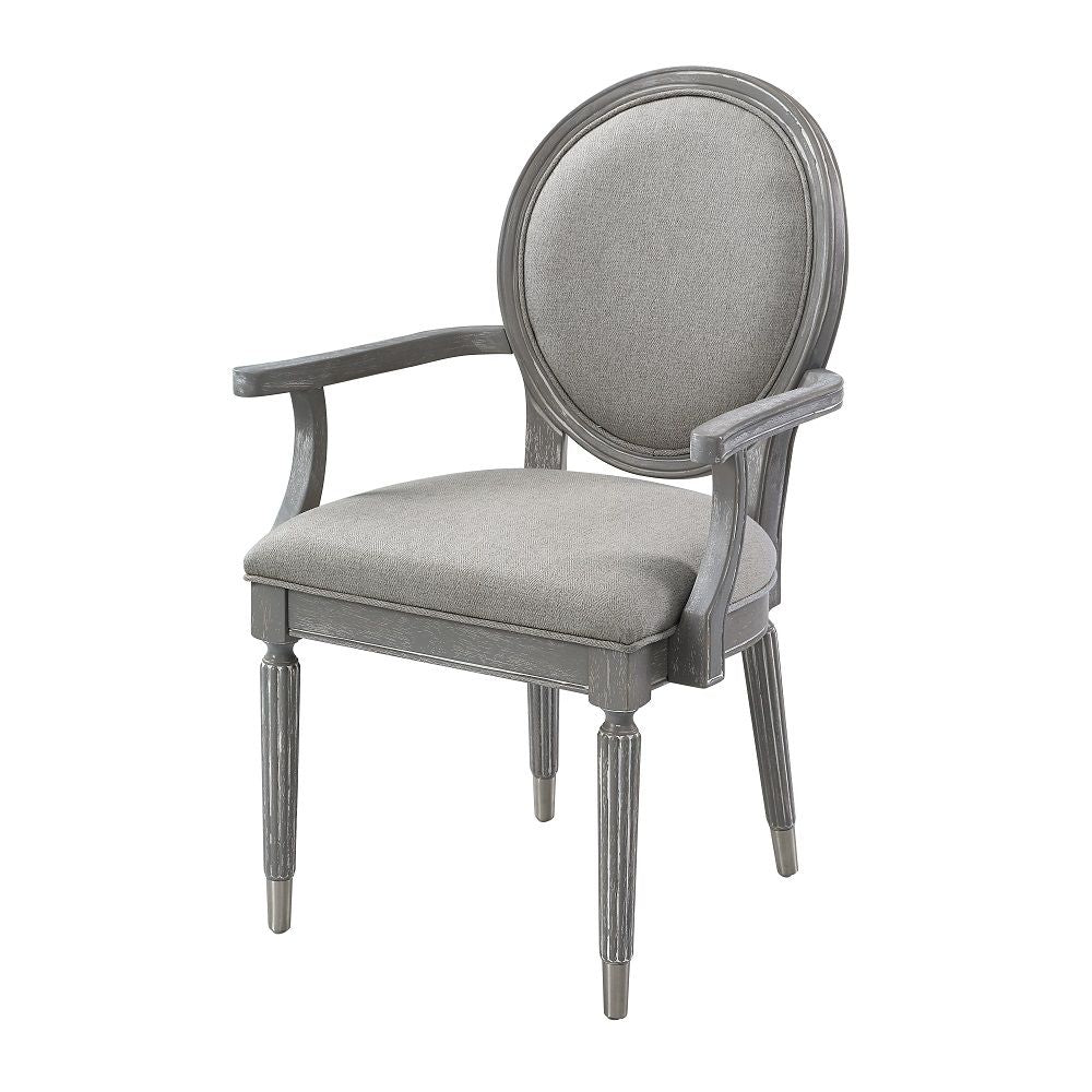 ACME Adalynn - Arm Chair (Set of 2) - Gray | Meri Furniture
